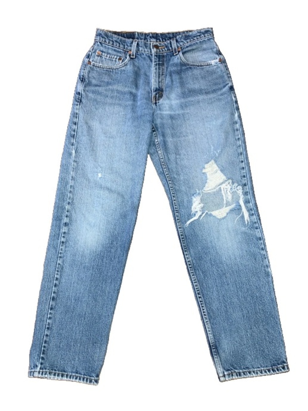 Vintage Levis 550 Jeans 30x30 Relax Fit Thrashed Faded Tapered Leg Late 90s Y2K